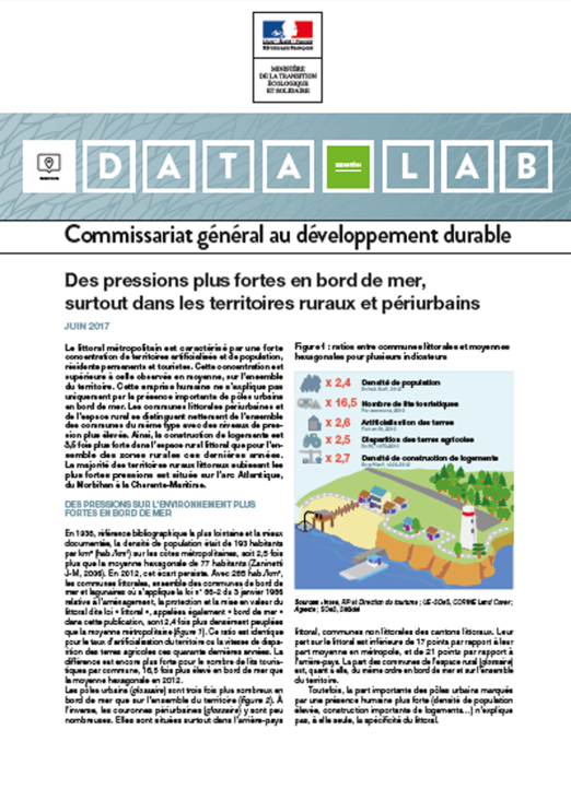Datalab Des pressions plus fortes en bord de mer, 2017